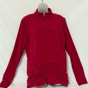 Lucy Vibrant Red Zip-Up Jacket